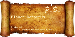 Pieber Dorottya névjegykártya